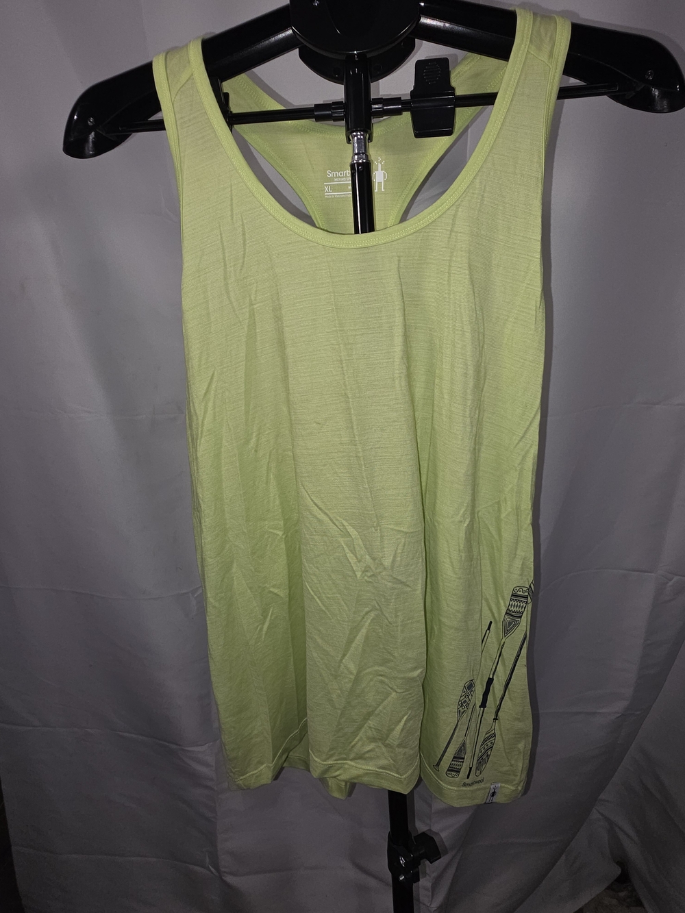 Smartwool Merino Sport 150 XL Graphic Tank Grn Merino Wool Paddle Outdoor Hiking